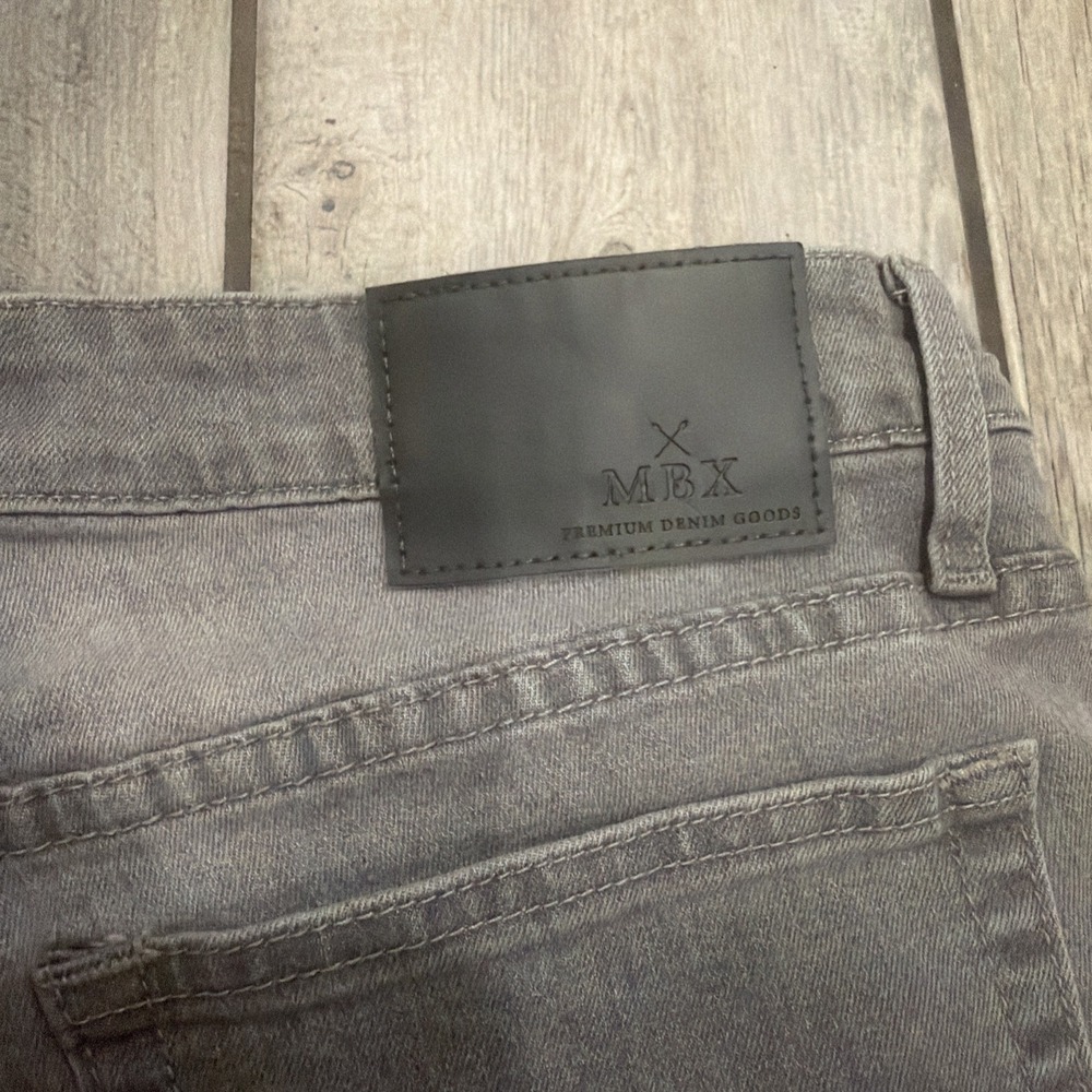 MBX Premium Denim Goods Jeans 32x32 Gray Faded Straight Leg Pants Men - Picture 4 of 4